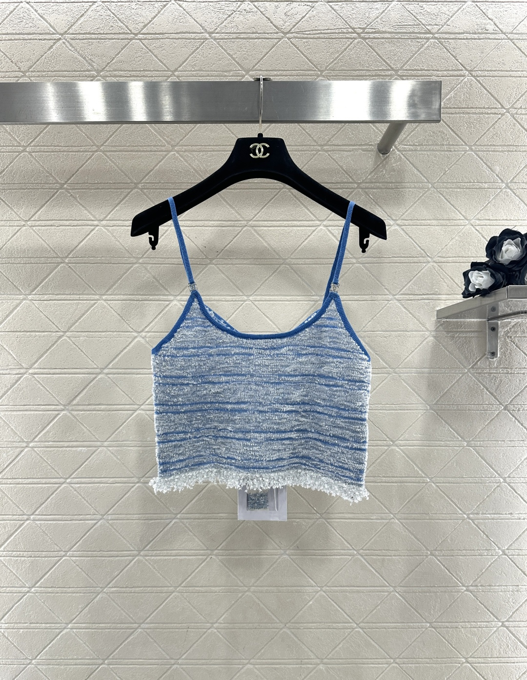 ♥Chane*♥2026新品上架 流苏针织吊带背心定制YB棉毛纱线织造，质感高级，穿搭洋气，平口领针织吊