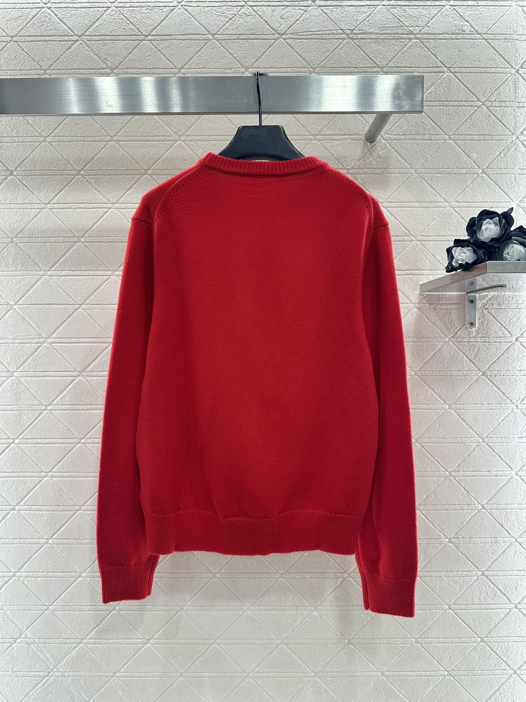 ♥Gucc*♥2026新品上架 贺岁徽标钩花针织毛衣新年贺岁限定系列#定制YB羊绒羊毛纱线织造，穿搭舒适