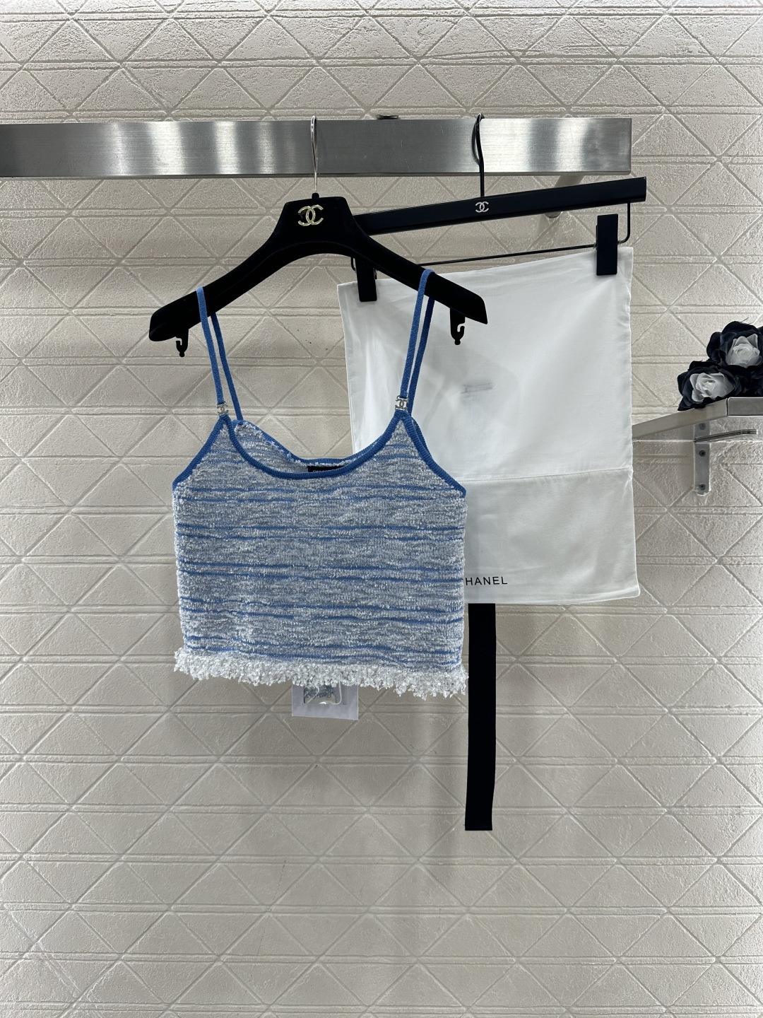 ♥Chane*♥2026新品上架 流苏针织吊带背心定制YB棉毛纱线织造，质感高级，穿搭洋气，平口领针织吊