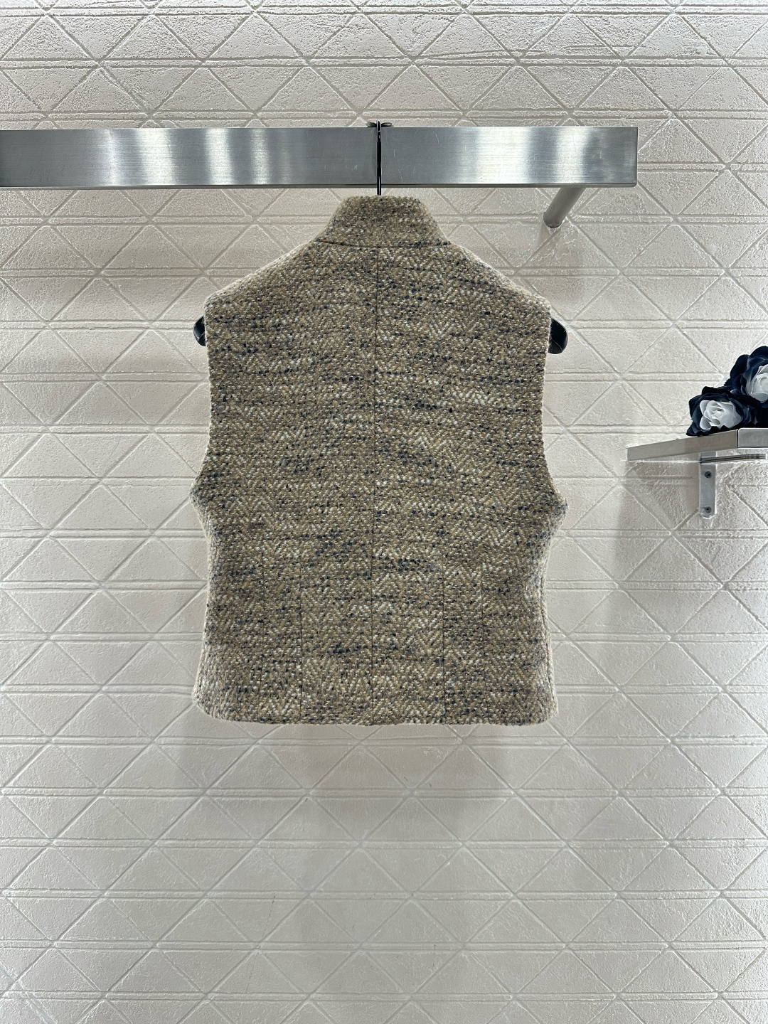 ♥lP。*♥2026新品上架 立领编织马甲阔腿裤套装定制YB进口粗纺羊毛呢材质，质感高级，品相十足，立领