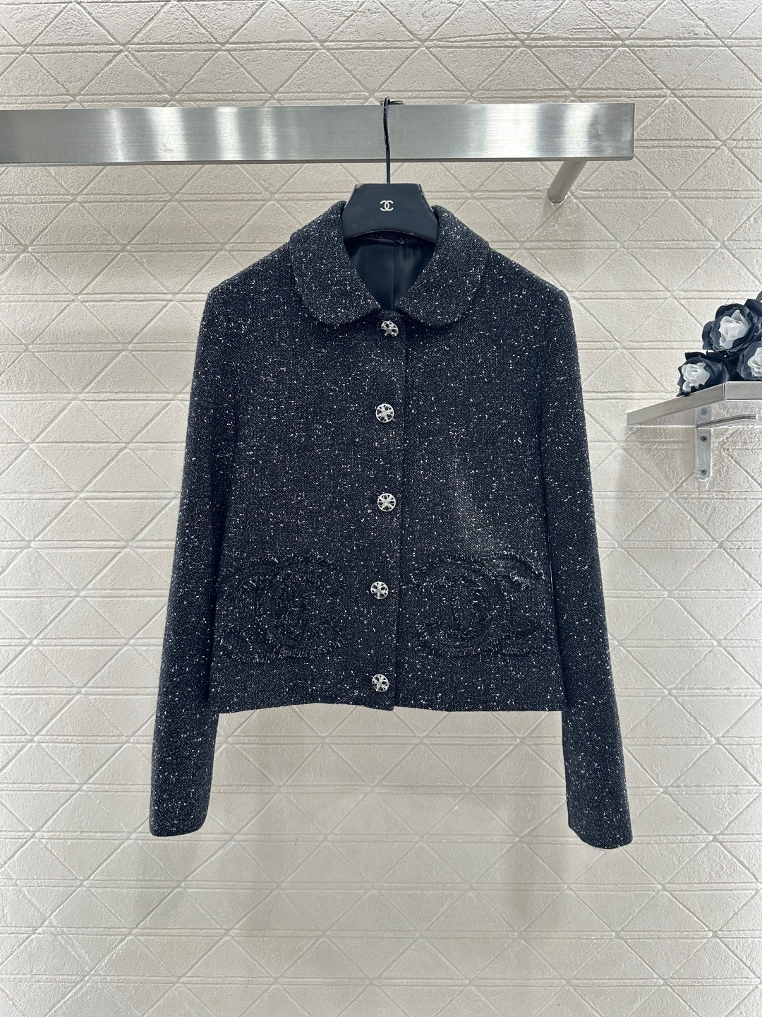 ♥Chane*♥2025新品上架 复古粗纺上衣半裙套装定制YB进口羊毛呢材质，质感高级，品相十足，翻领正