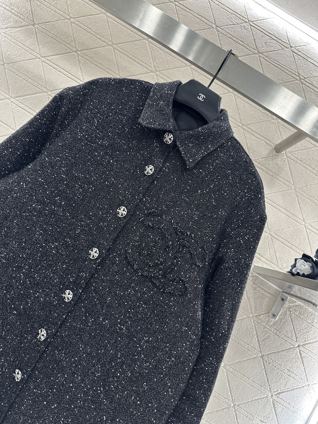 ♥Chane*♥2025新品上架 复古粗纺棉服外套半裙套装定制YB进口羊毛呢材质，质感高级，品相十足，内