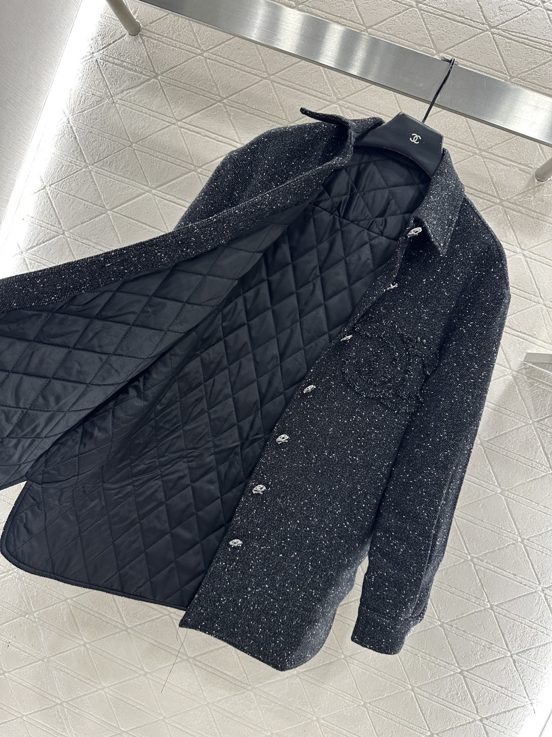 ♥Chane*♥2025新品上架 复古粗纺棉服外套半裙套装定制YB进口羊毛呢材质，质感高级，品相十足，内