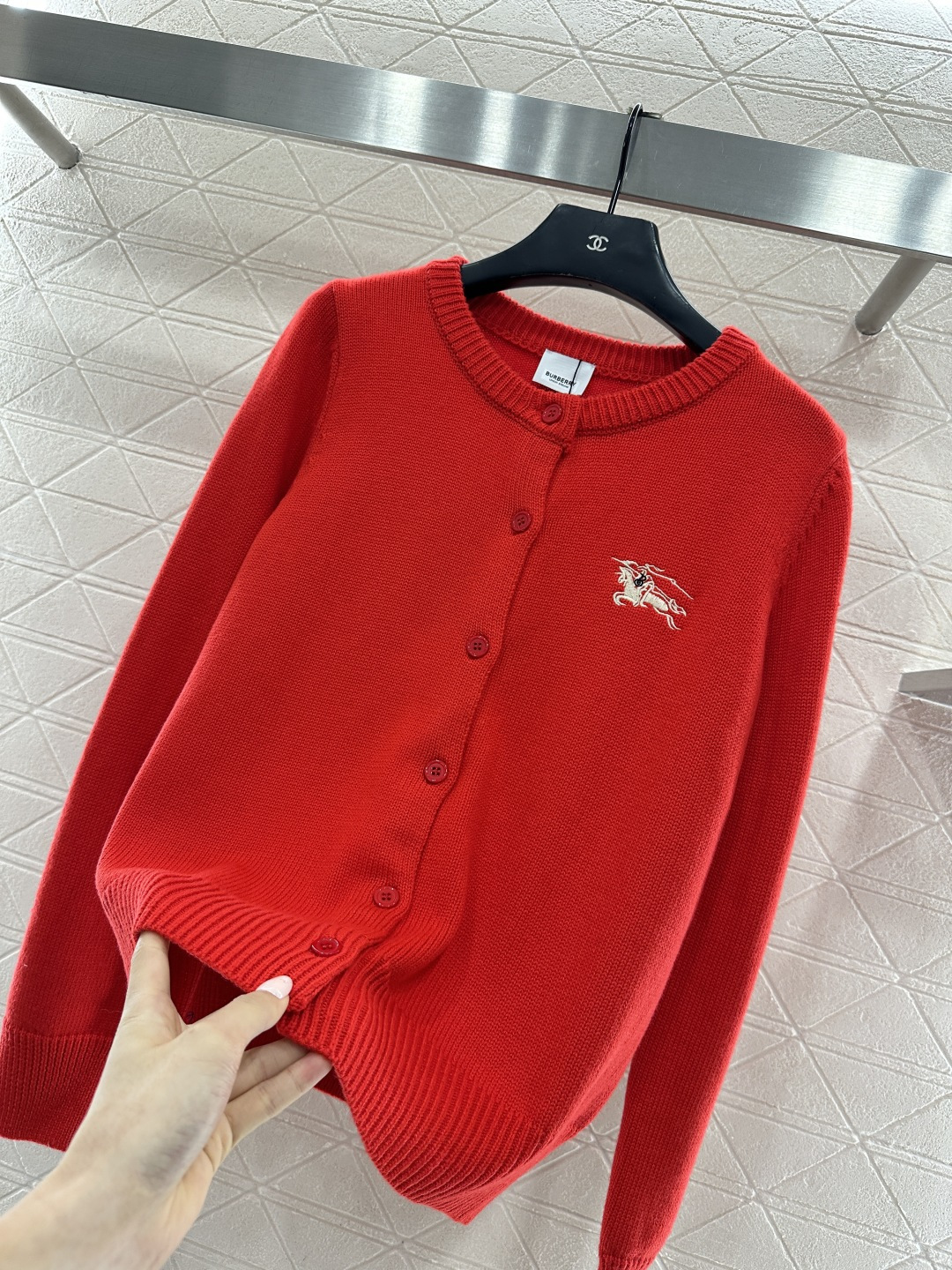 ♥BBR*♥2026新品上架 贺岁刺绣圆领针织开衫新年贺岁系列#定制YB羊绒羊毛针织材质，质感高级，舒适