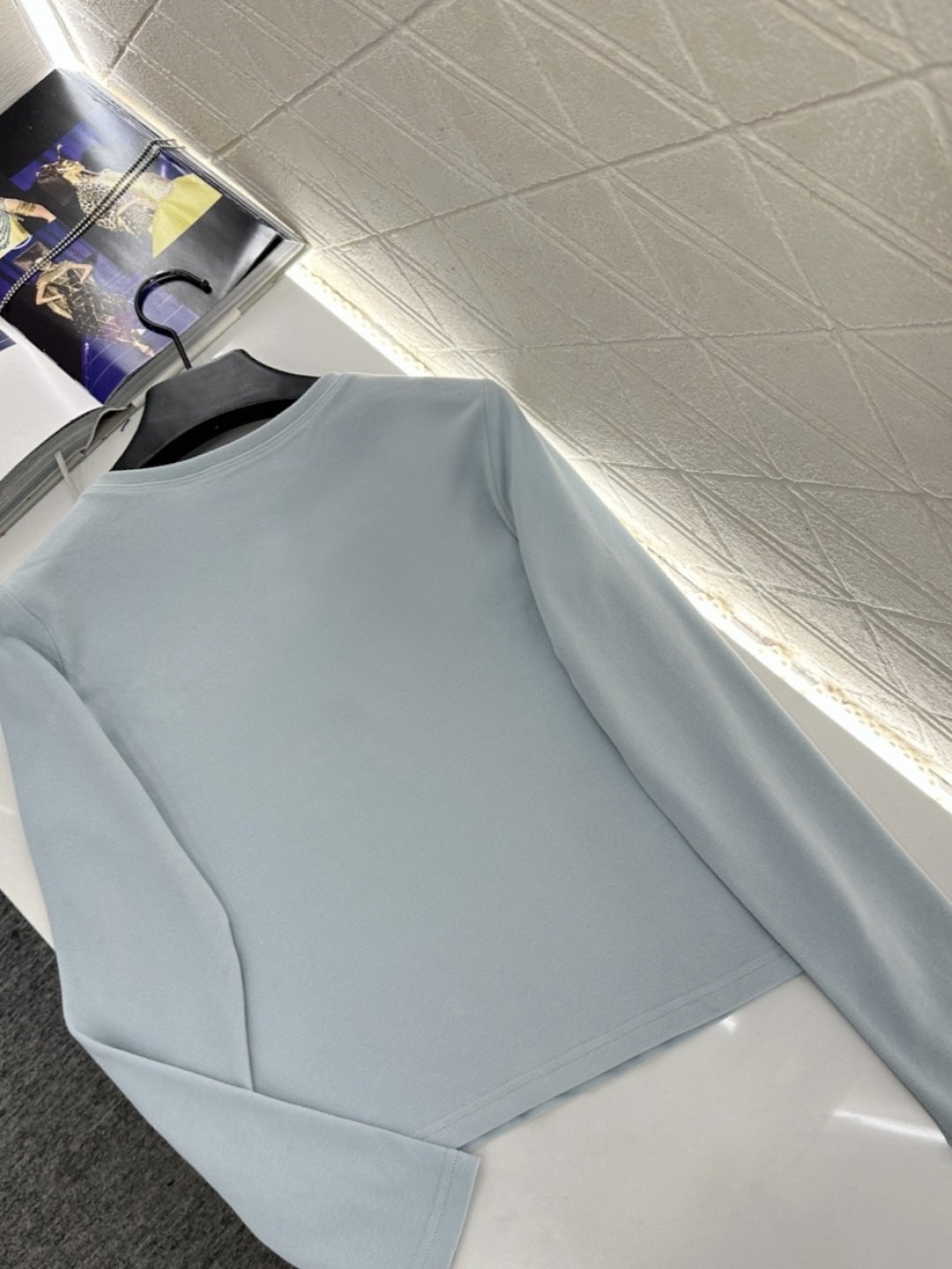 ♥Miumi*♥2026新品上架 全棉弹力上衣定制YB斜纹全棉材质，质感细腻，穿搭舒适，圆领上衣剪裁，领