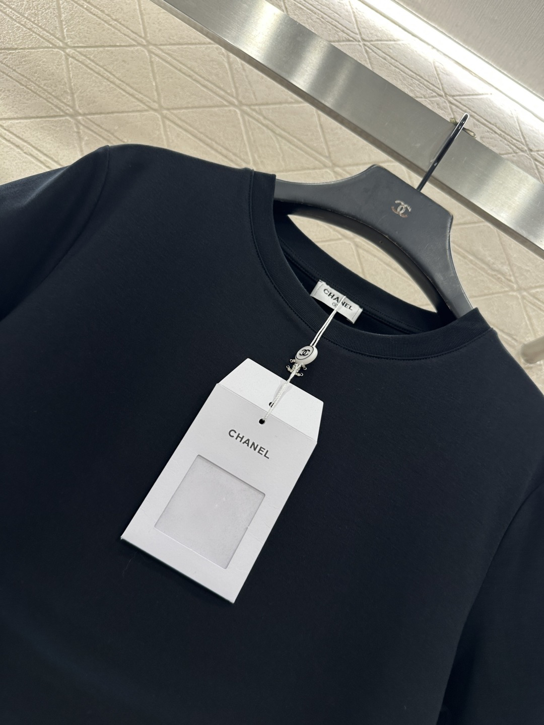♥Chane*♥2026新品上架 圆领钉珠徽标𝑇𝑒𝑒定制YB丝光全棉材质，质感细腻，舒适透气，常规短袖T