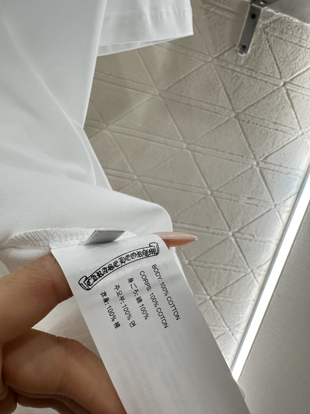♥Chrome hear*♥2026新品上架 圆领烫钻克罗心徽标𝑇𝑒𝑒定制YB原生全棉材质，质感细腻，舒