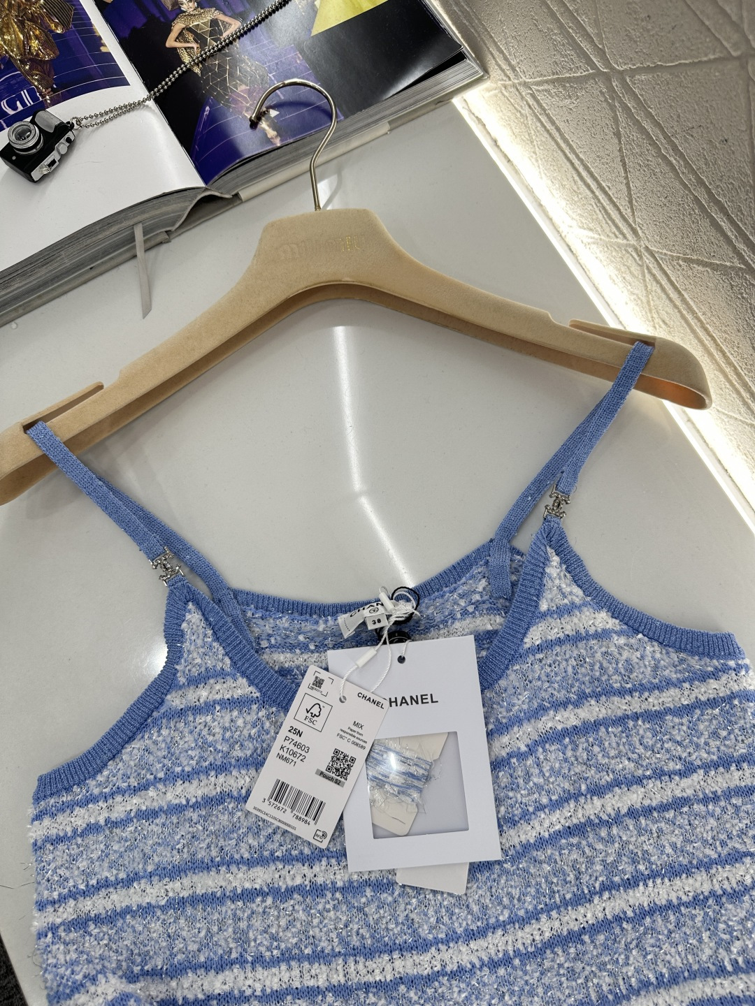 ♥Chane*♥2026新品上架 流苏针织吊带背心定制YB棉毛纱线织造，质感高级，穿搭洋气，平口领针织吊