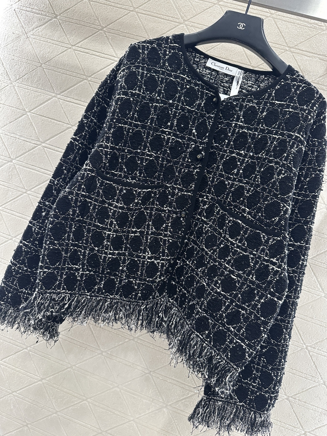 ♥Dio*♥2026新品上架 定位腾格纹针织开衫定制YB羊绒纱线织造，肌理明显，质感上乘，流须针织外套，