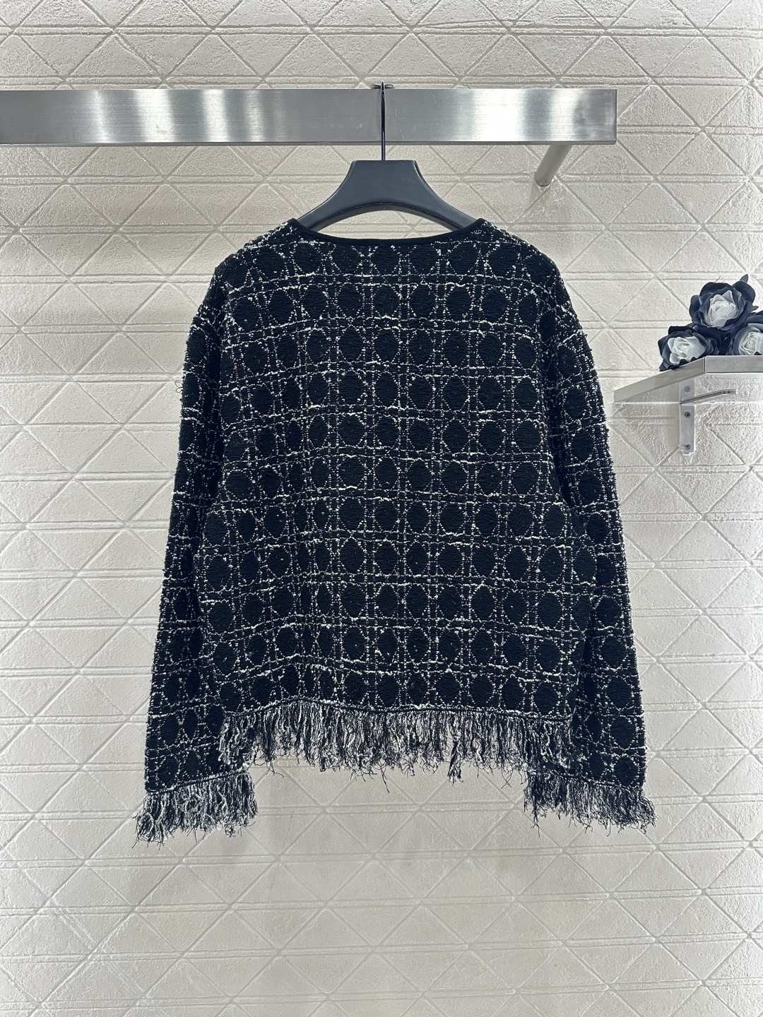 ♥Dio*♥2026新品上架 定位腾格纹针织开衫定制YB羊绒纱线织造，肌理明显，质感上乘，流须针织外套，