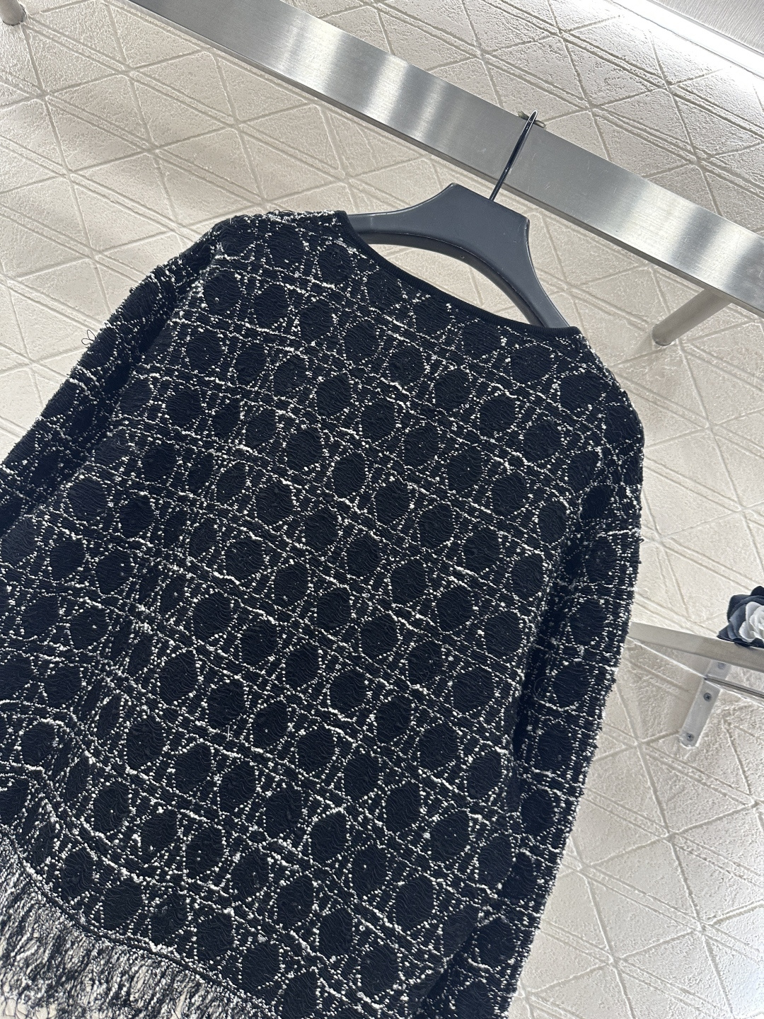 ♥Dio*♥2026新品上架 定位腾格纹针织开衫定制YB羊绒纱线织造，肌理明显，质感上乘，流须针织外套，