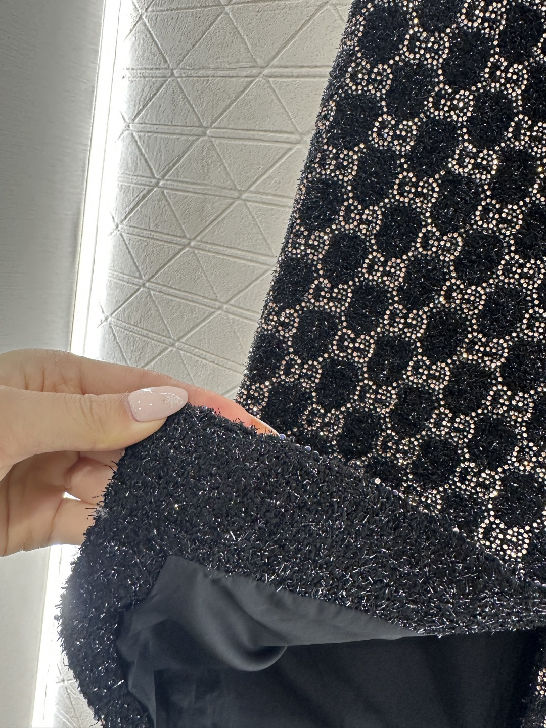 ♥Gucc*♥2026新品上架 重工烫钻短袖半裙套装定制YB进口棉毛材质，质感高级，肌理明显，翻领半开襟