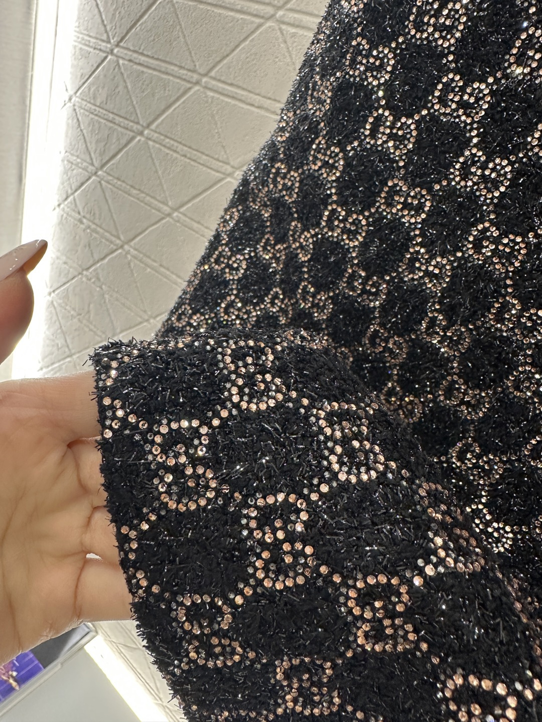 ♥Gucc*♥ 2025新品上架 重工烫钻洋装吊带裙定制YB进口棉毛材质，肌理明显，质感高级，致力还原平