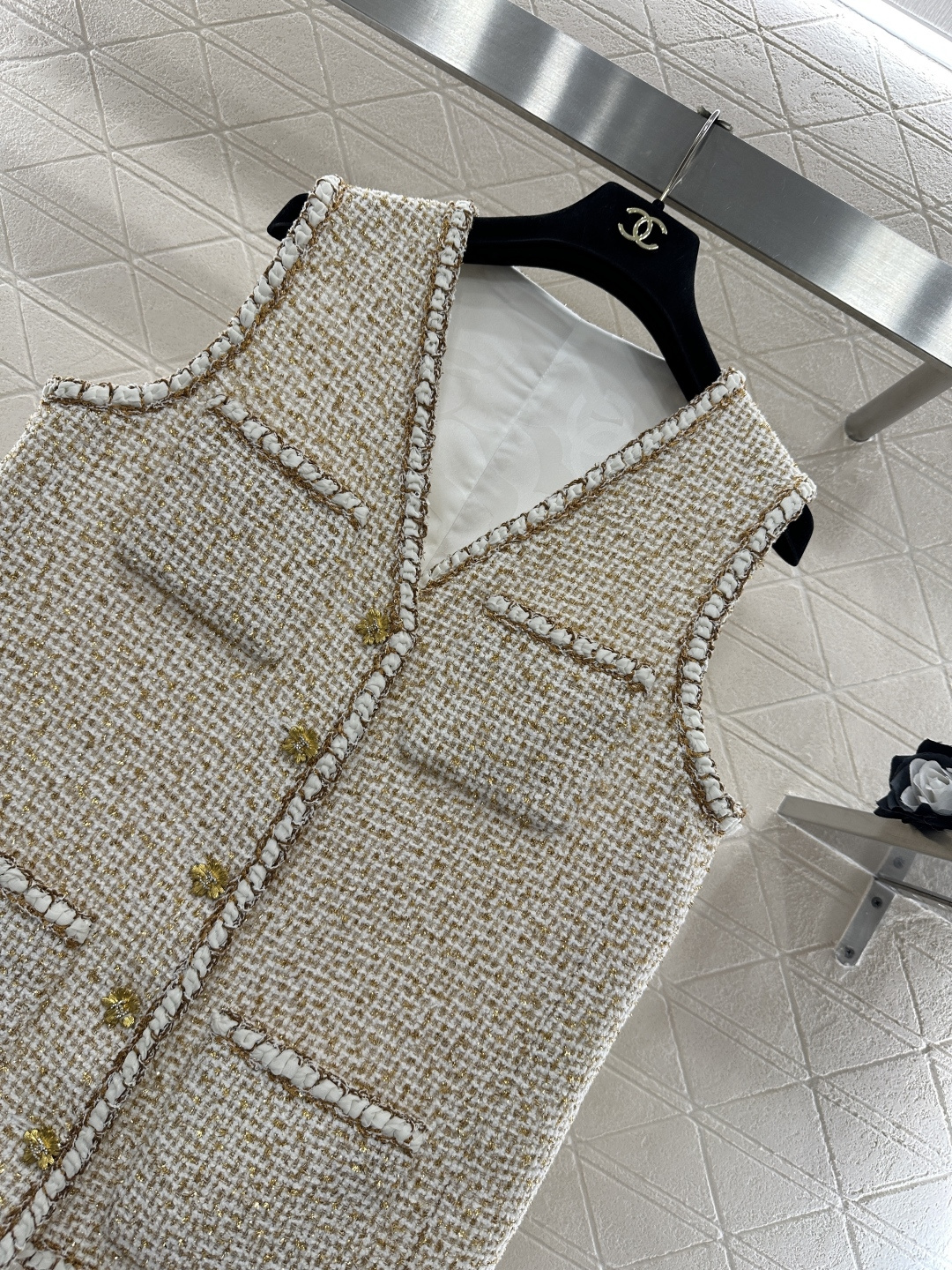 ♥Chane*♥2026新品上架 捆边洋装马甲定制YB进口粗纺羊毛呢材质，质感高级，品相十足，洋装马甲外