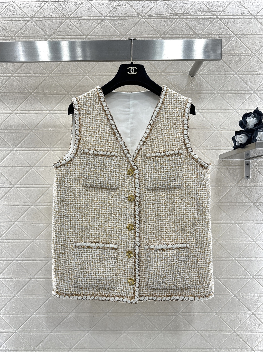 ♥Chane*♥2026新品上架 捆边洋装马甲定制YB进口粗纺羊毛呢材质，质感高级，品相十足，洋装马甲外