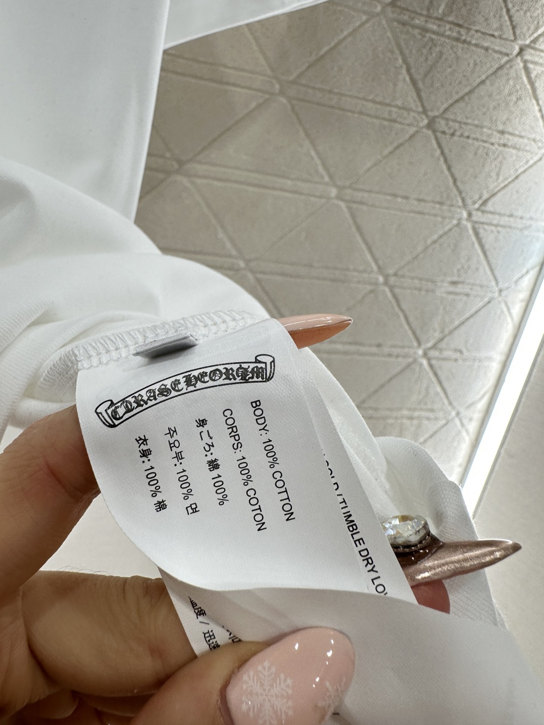 ♥Chrome hear*♥2026新品上架 圆领彩色刺绣克罗心徽标𝑇𝑒𝑒定制YB原生全棉材质，质感细腻