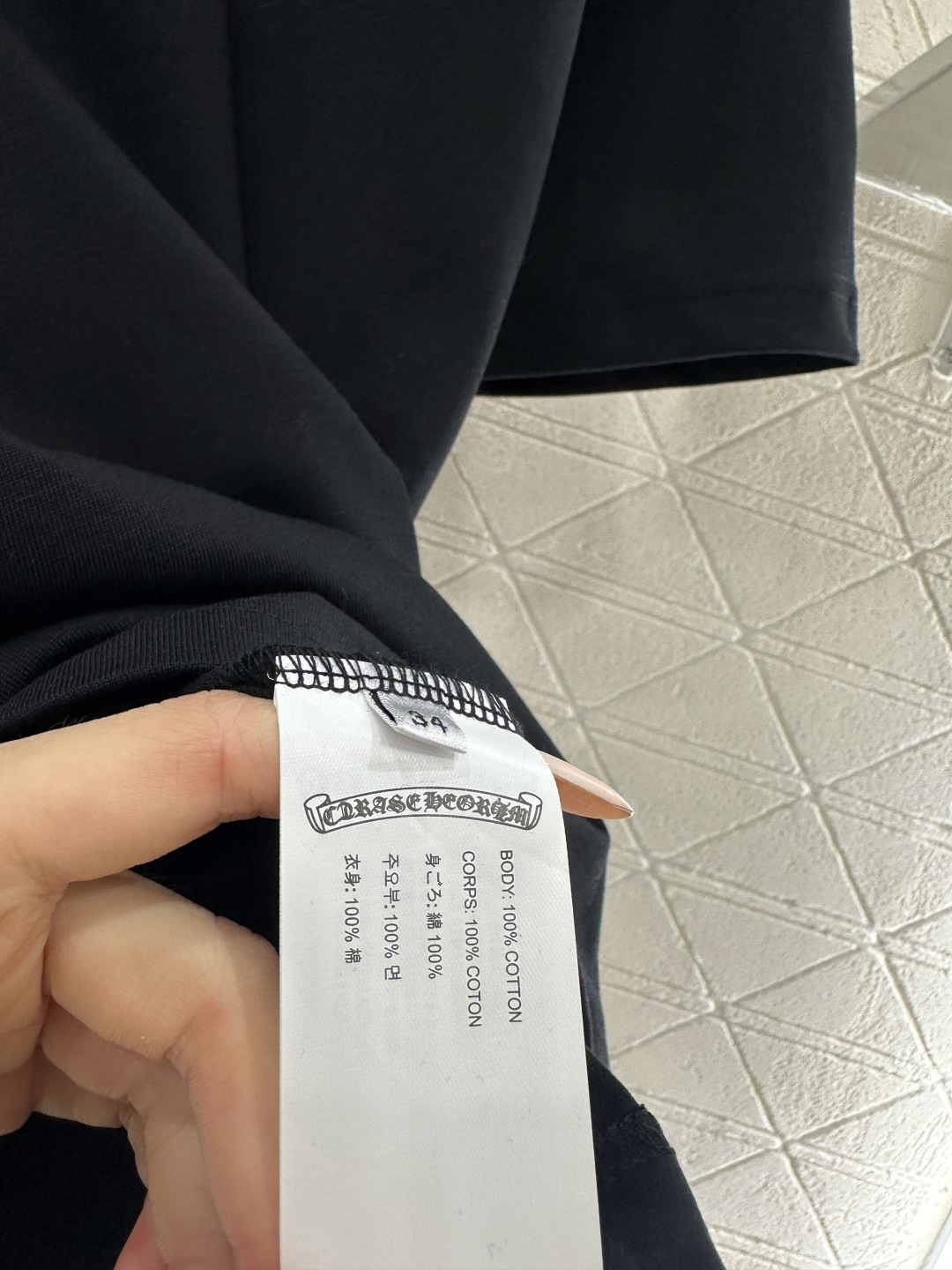 ♥Chrome hear*♥2026新品上架 圆领彩色刺绣克罗心徽标𝑇𝑒𝑒定制YB原生全棉材质，质感细腻