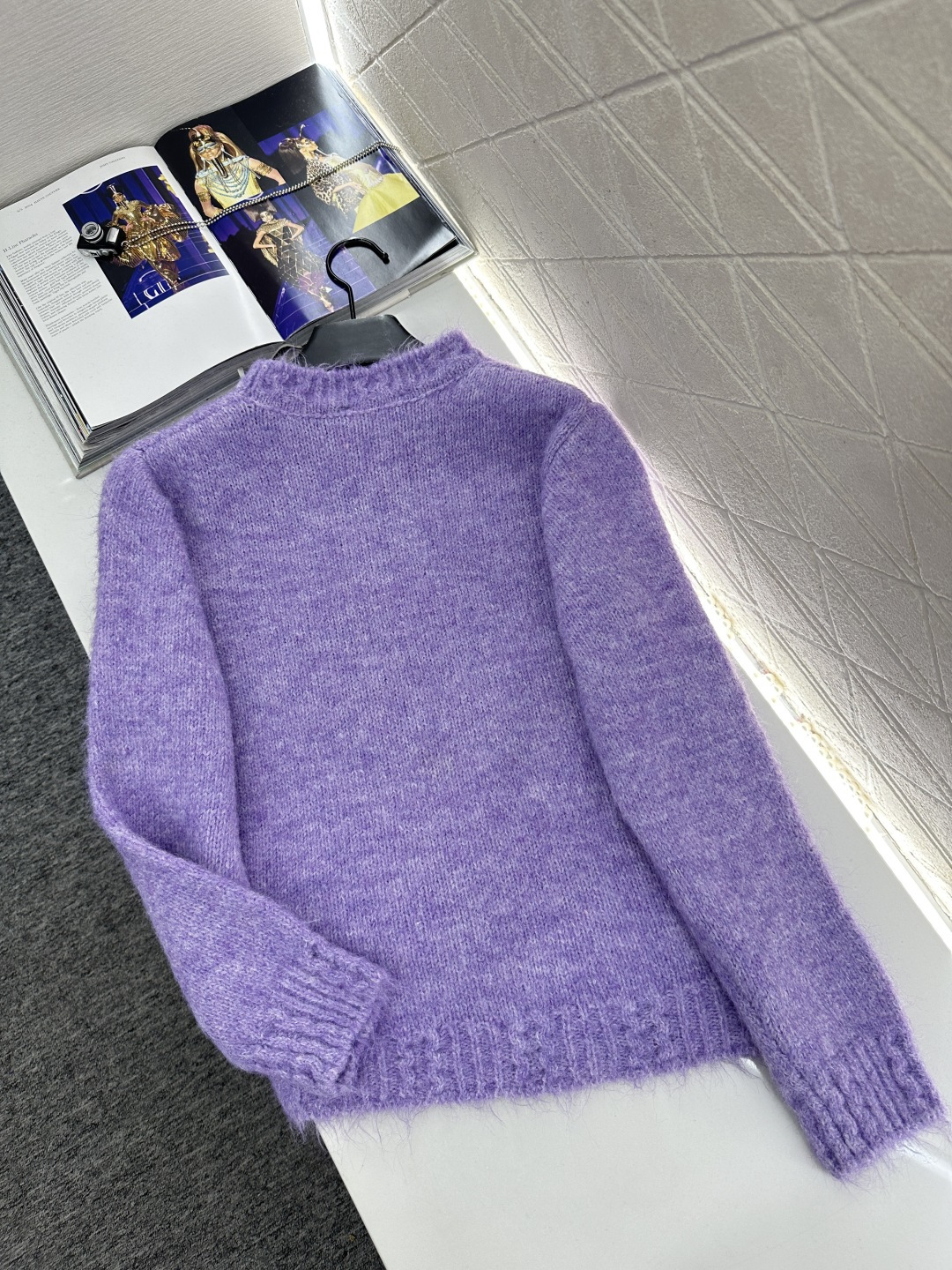 ♥Dio*♥2026新品上架 森系花朵针织套头毛衣定制YB羊毛纱线织造，穿搭舒适，质感十足，圆领宽松套头