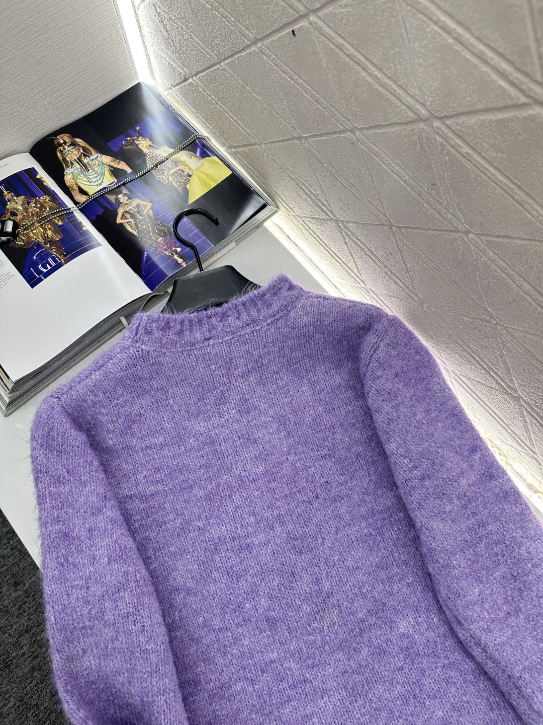 ♥Dio*♥2026新品上架 森系花朵针织套头毛衣定制YB羊毛纱线织造，穿搭舒适，质感十足，圆领宽松套头