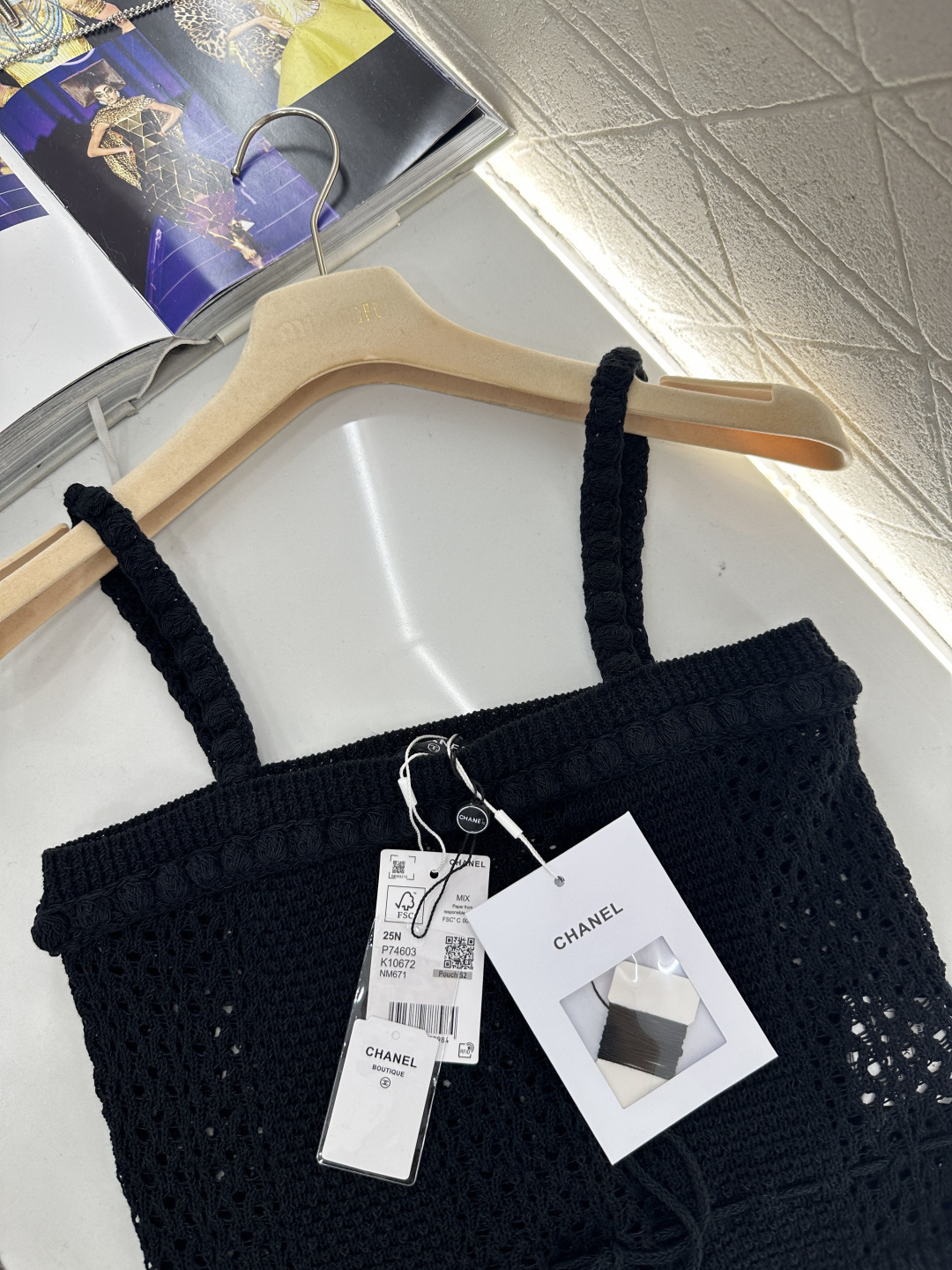 ♥Chane*♥2026新品上架 镂空抽绳针织吊带背心定制YB棉毛纱线织造，质感舒适，柔软弹力，平口领立