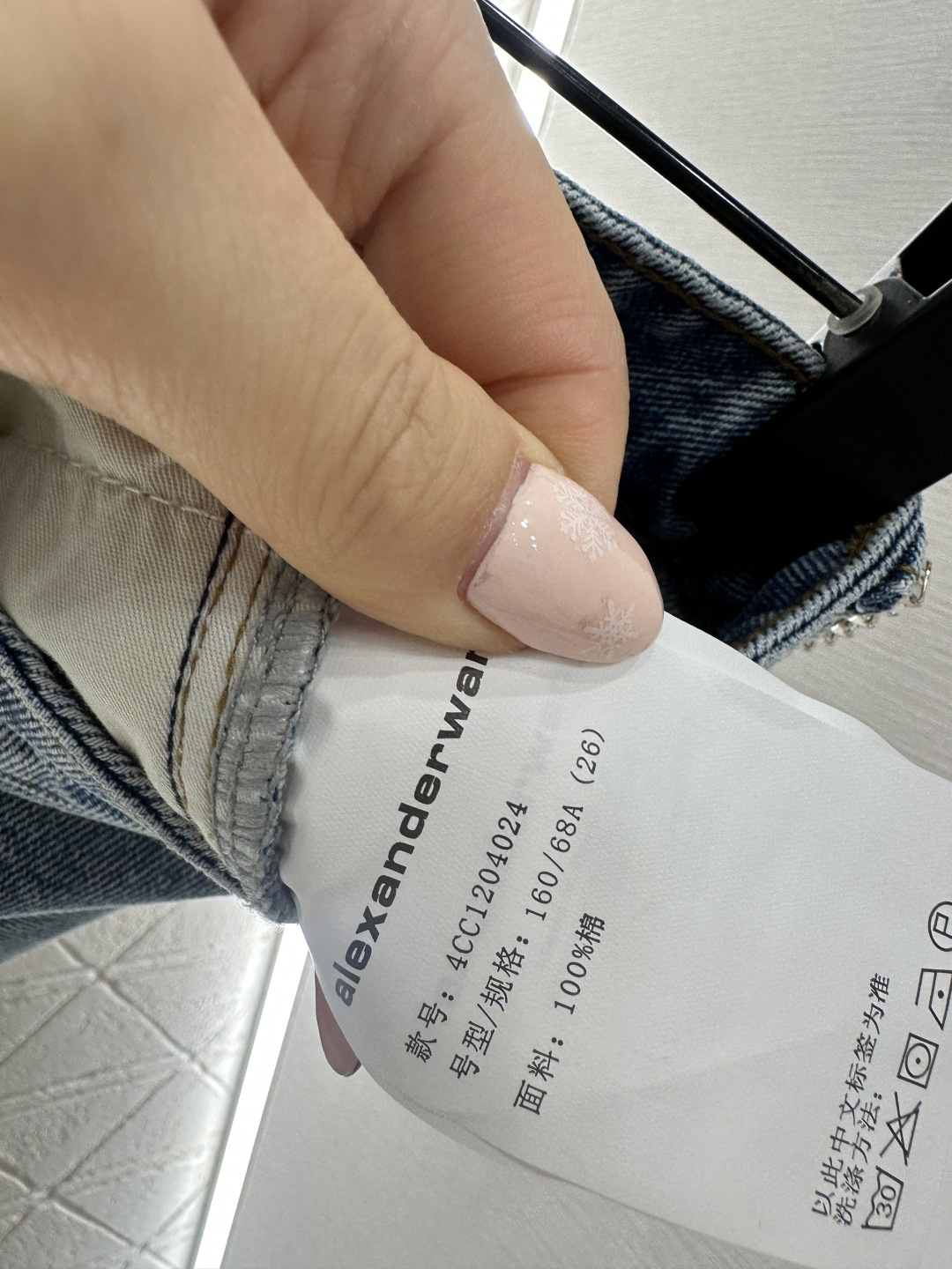 ♥Alexander wan*♥2026新品上架 牛仔水钻订珠短裤定制YB斜纹棉牛仔材质，质感高级，挺括