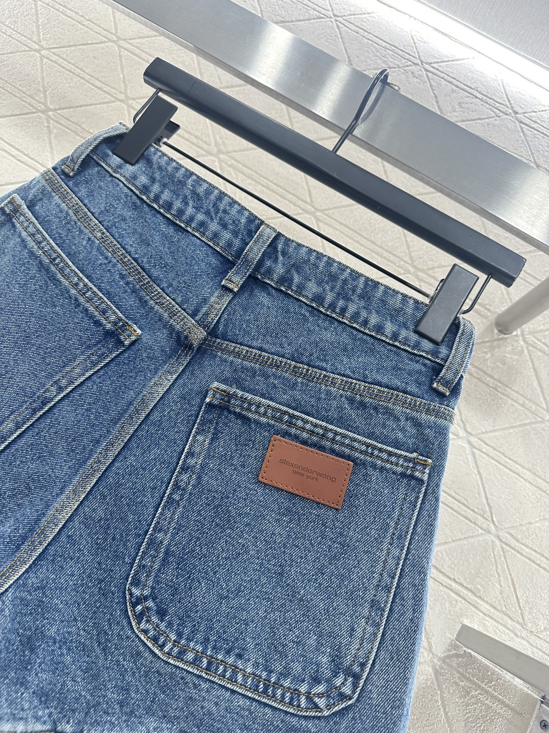 ♥Alexander wan*♥2026新品上架 牛仔前挡式裙裤定制YB斜纹棉牛仔材质，质感高级，挺括有