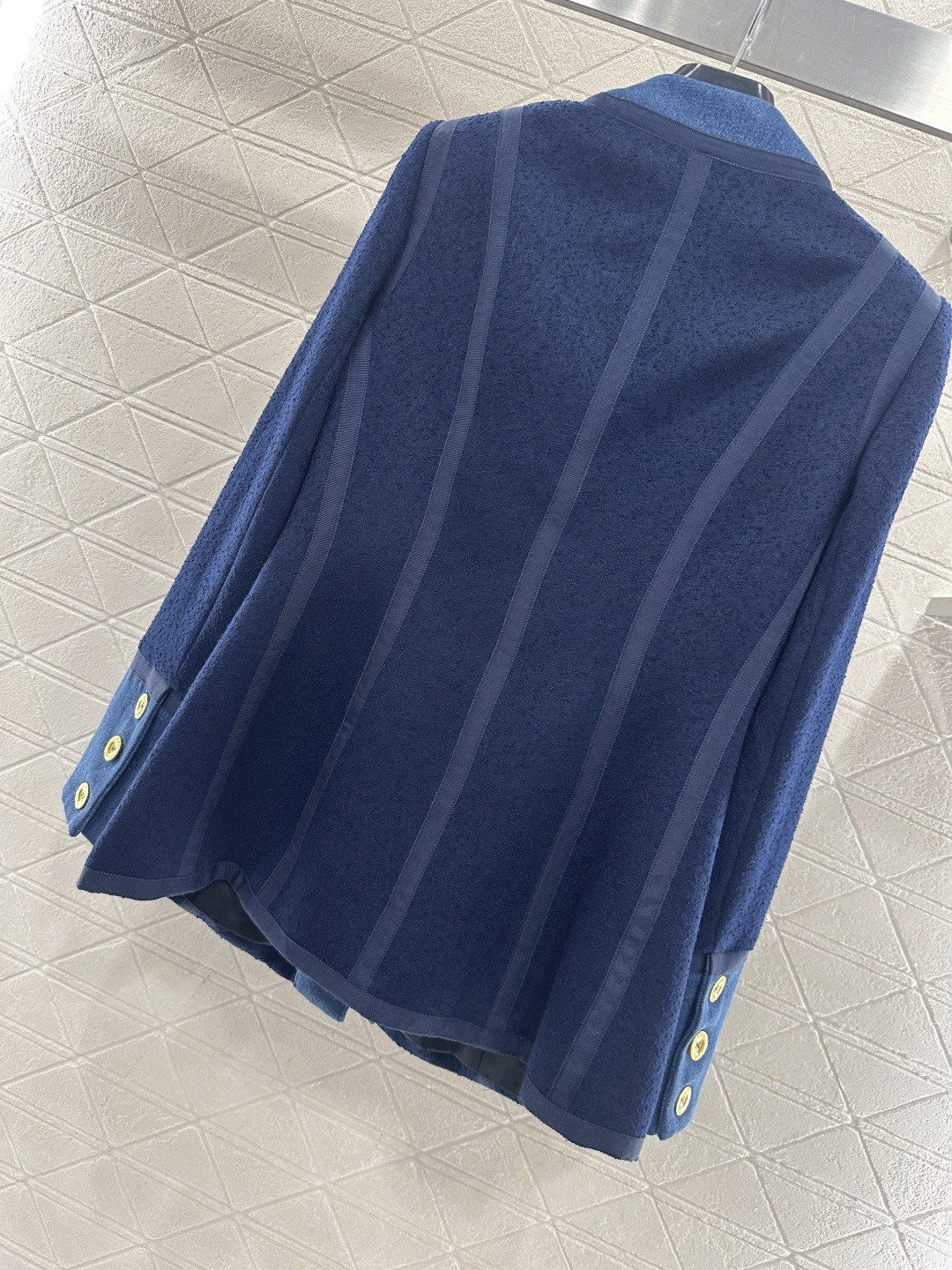 ♥Chane*♥2026新品上架 中古牛仔拼接毛呢外套定制YB进口毛呢➕牛仔材质，质感高级，设计感十足，