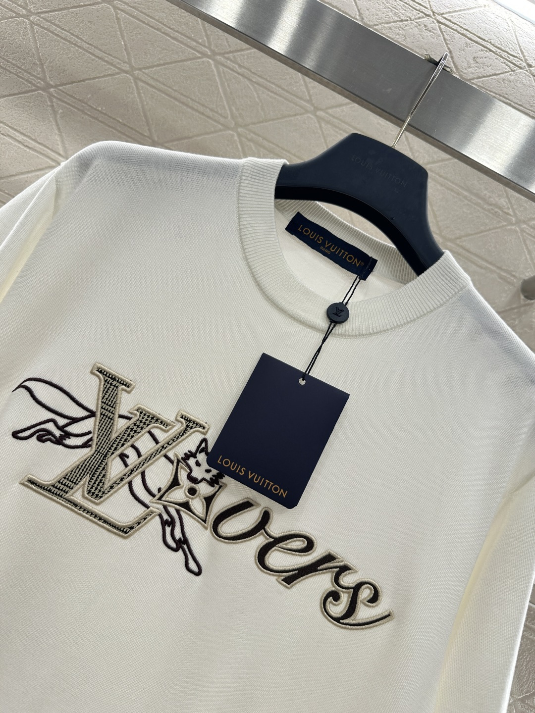 ♥Louis vuitto*♥2026新品上架 撞色刺绣狐狸徽标短袖定制YB丝绵纱线织造，透气舒适，质感