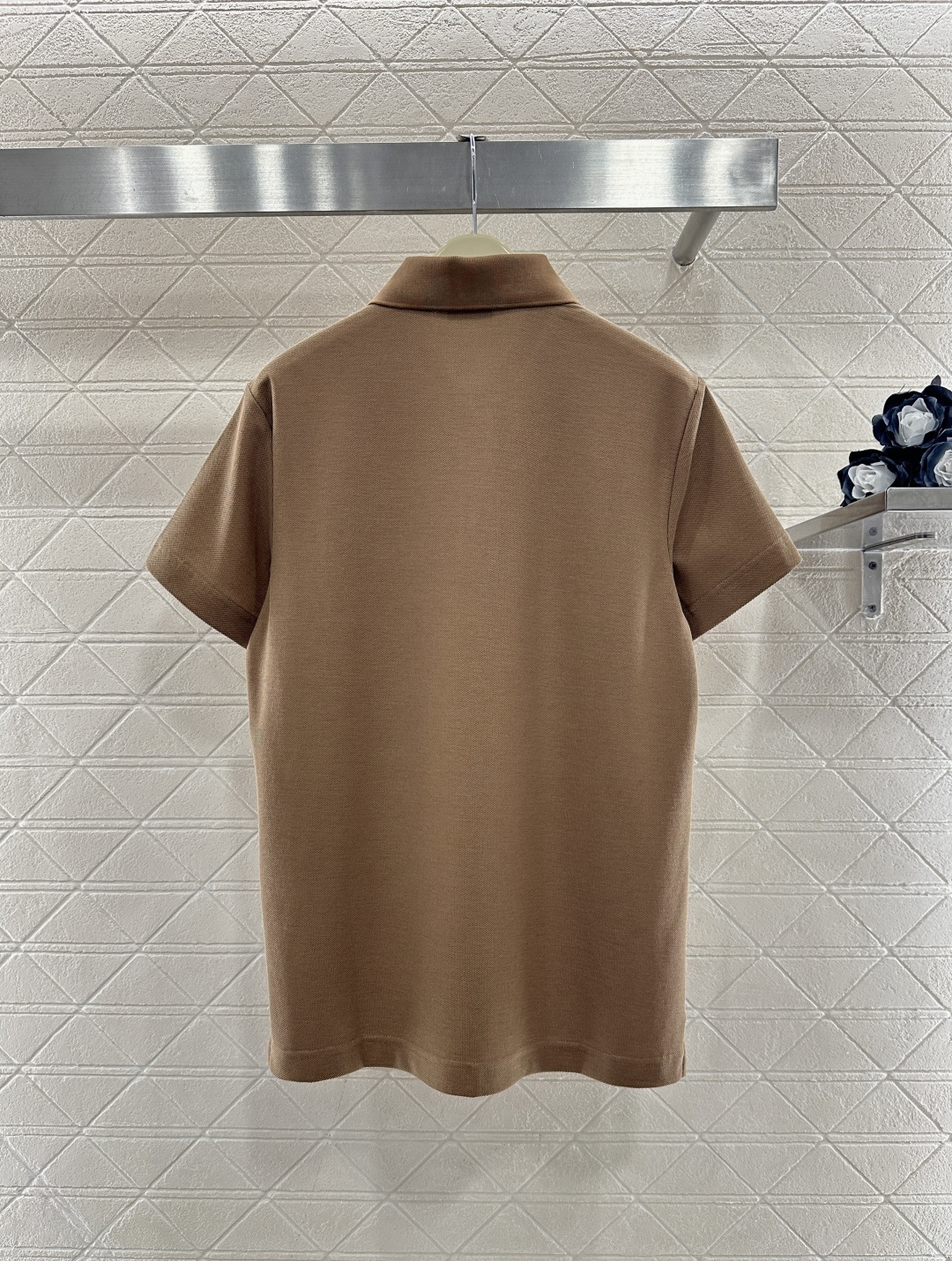 ♥BBR*♥2026新品上架 刺绣战马𝑝𝑜𝑙𝑜短袖定制YB朱地全棉材质，自带空洞，穿搭吸湿透气，品相十足