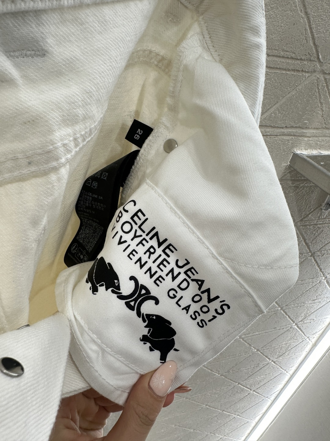 ♥Celin*♥2026新品上架 皮牌牛仔直筒长裤定制YB斜纹棉牛仔材质，质感高级，挺括有型，高腰系扣直