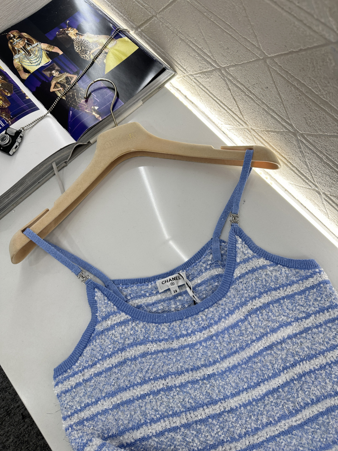 ♥Chane*♥2026新品上架 流苏针织吊带背心定制YB棉毛纱线织造，质感高级，穿搭洋气，平口领针织吊