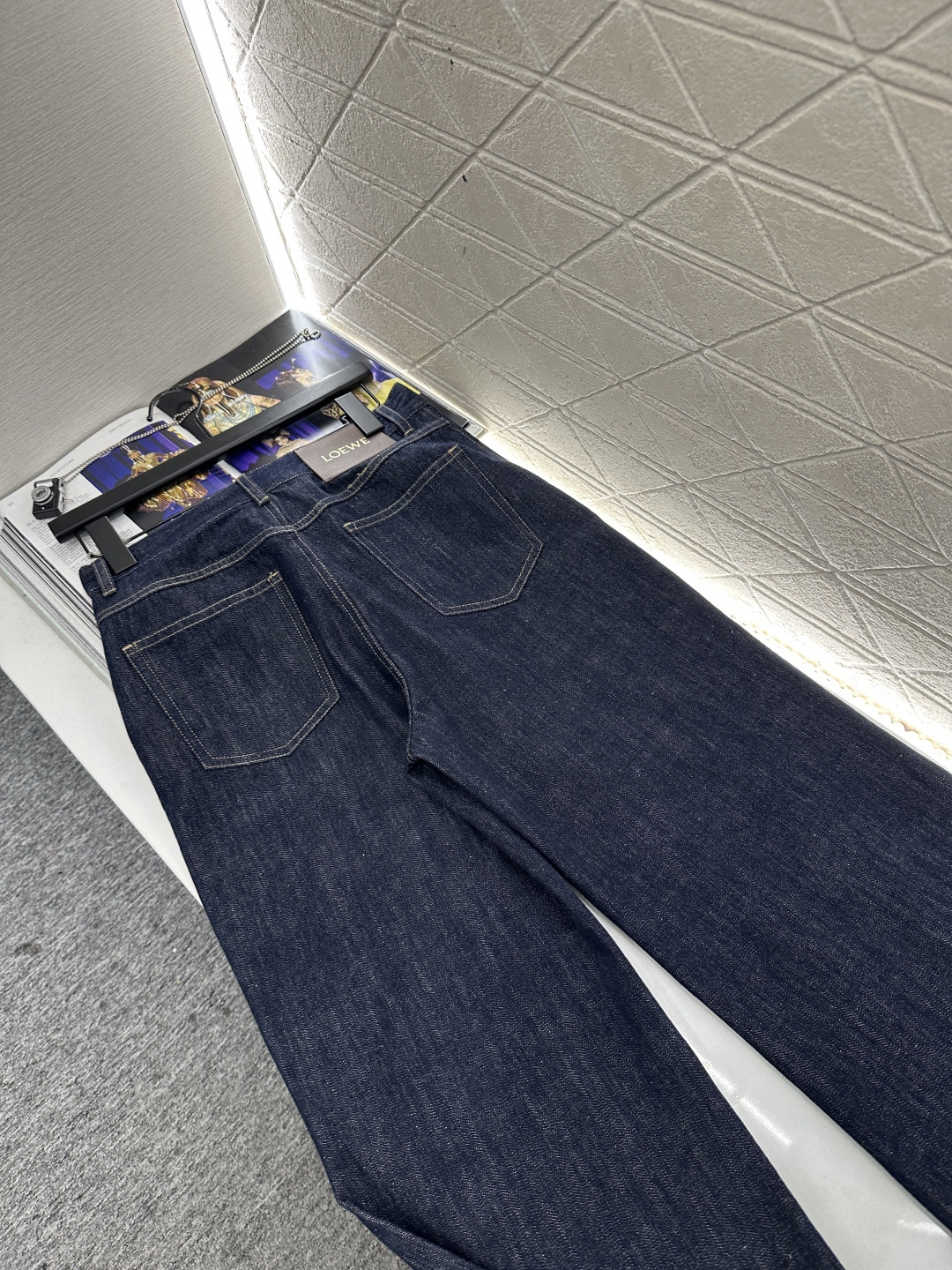 ♥Loew*♥2025新品上架 牛仔衬衫腰带阔腿长裤套装定制YB牛仔斜纹棉材质，透气性佳，柔软亲肤，翻领