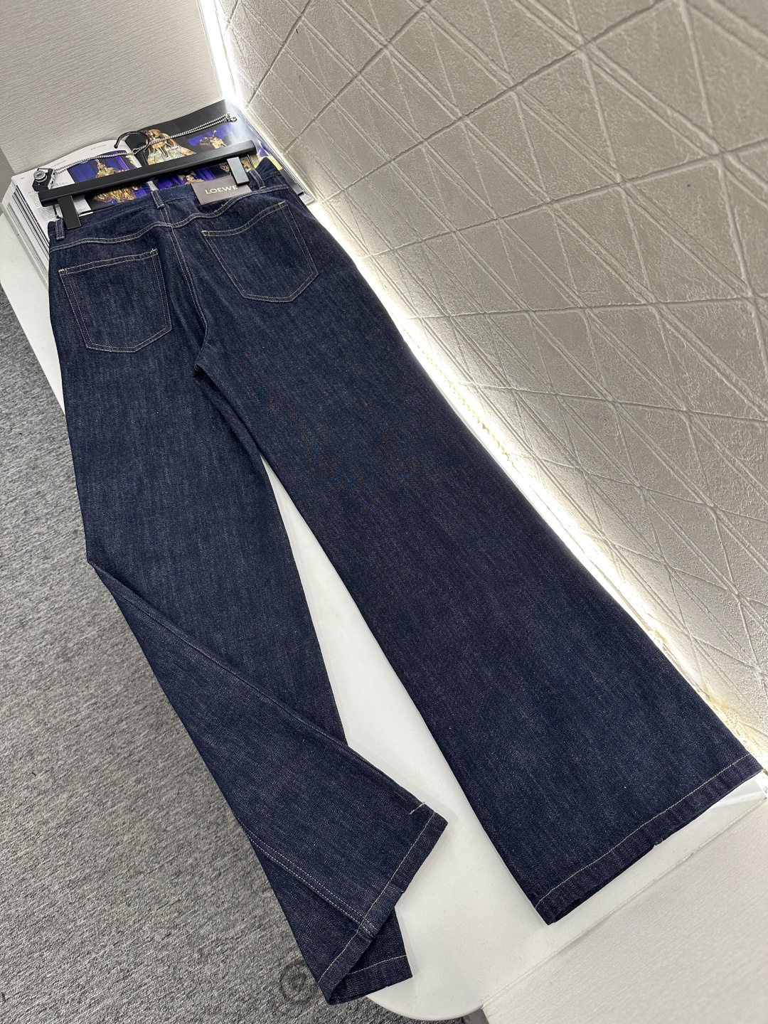 ♥Loew*♥2025新品上架 牛仔衬衫腰带阔腿长裤套装定制YB牛仔斜纹棉材质，透气性佳，柔软亲肤，翻领