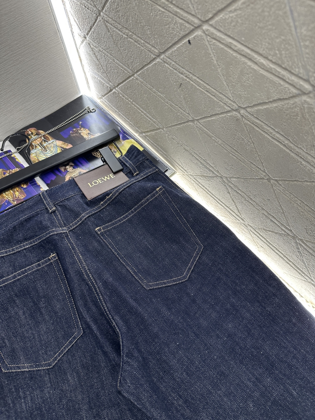 ♥Loew*♥2025新品上架 牛仔衬衫腰带阔腿长裤套装定制YB牛仔斜纹棉材质，透气性佳，柔软亲肤，翻领