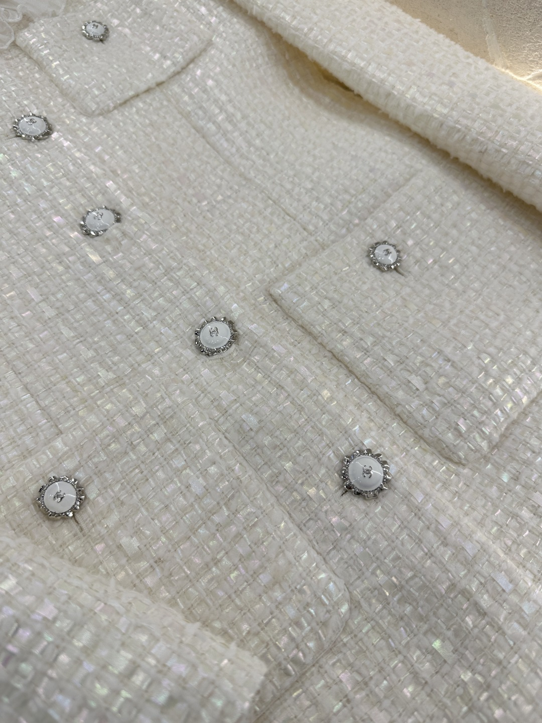 ♥Chane*♥2026新品上架 层叠花边洋装外套定制YB进口粗纺羊毛呢材质，质感高级，品相十足，翻领洋