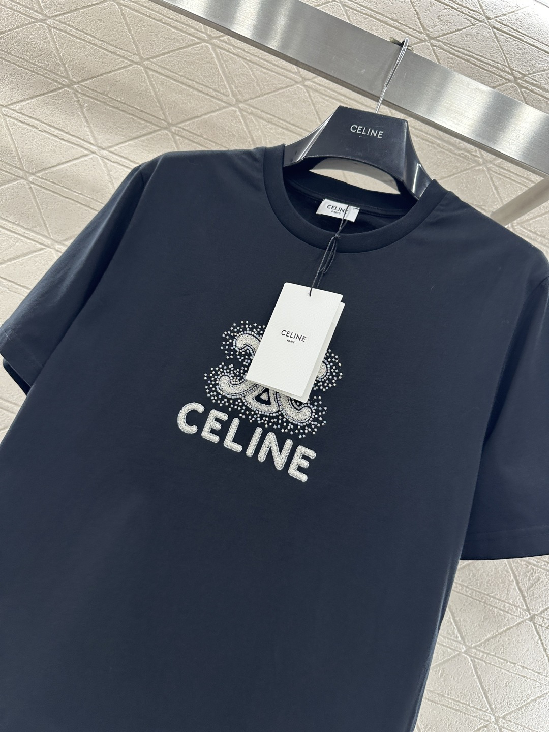 ♥Celin*♥2026新品上架 刺绣钉珠徽标𝑇恤定制YB丝光全棉材质，透气舒适，质感十足，常规短袖𝑇恤