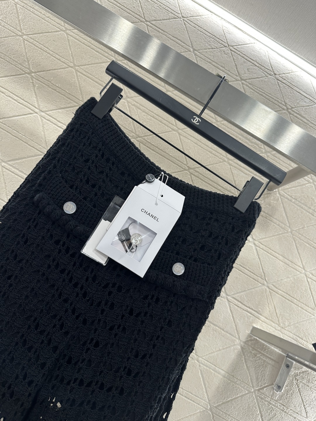 ♥Chane*♥2026新品上架 镂空针织阔腿长裤定制YB棉毛纱线织造，质感舒适，柔软弹力，高腰阔腿直筒