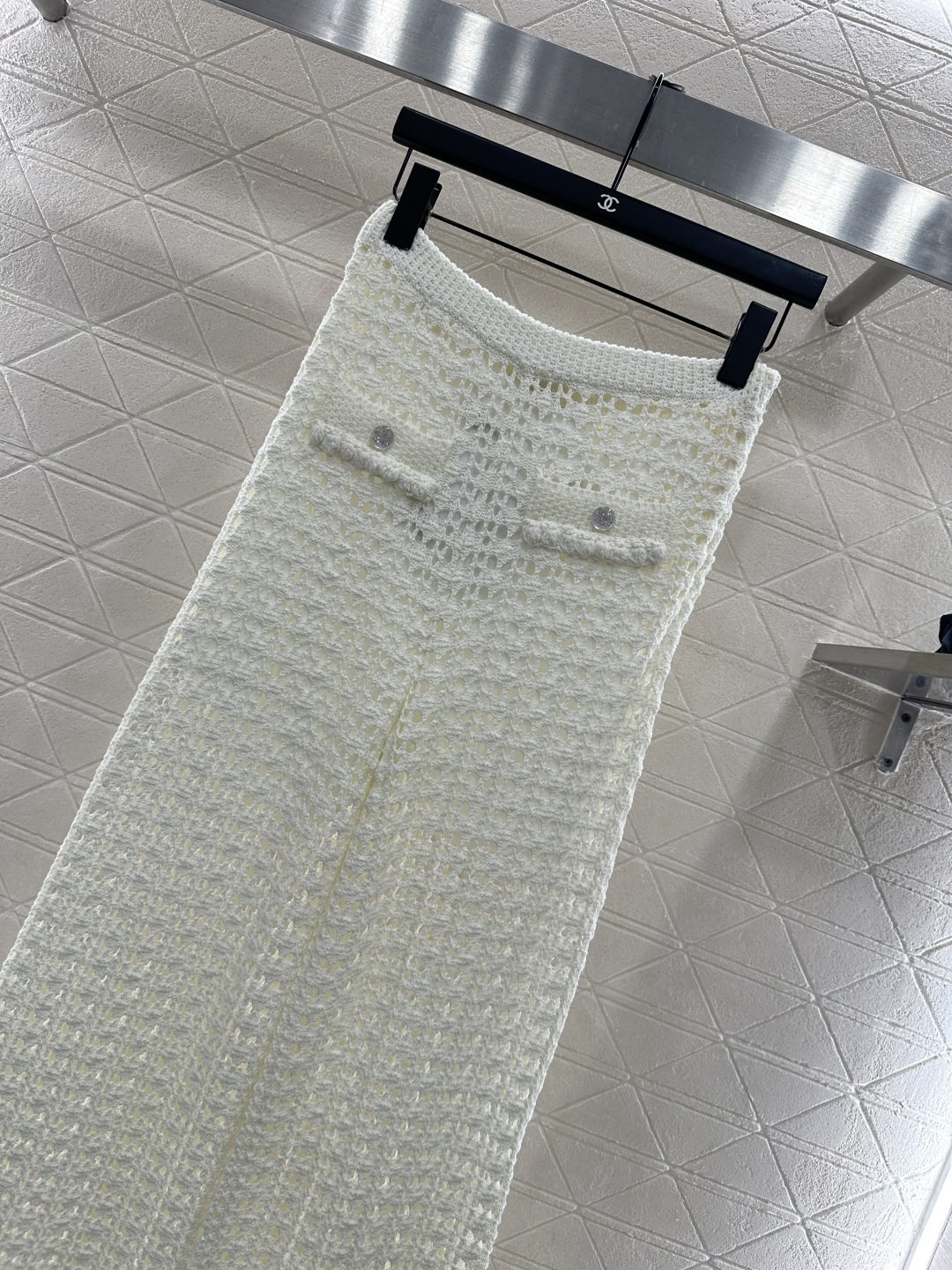 ♥Chane*♥2026新品上架 镂空针织阔腿长裤定制YB棉毛纱线织造，质感舒适，柔软弹力，高腰阔腿直筒