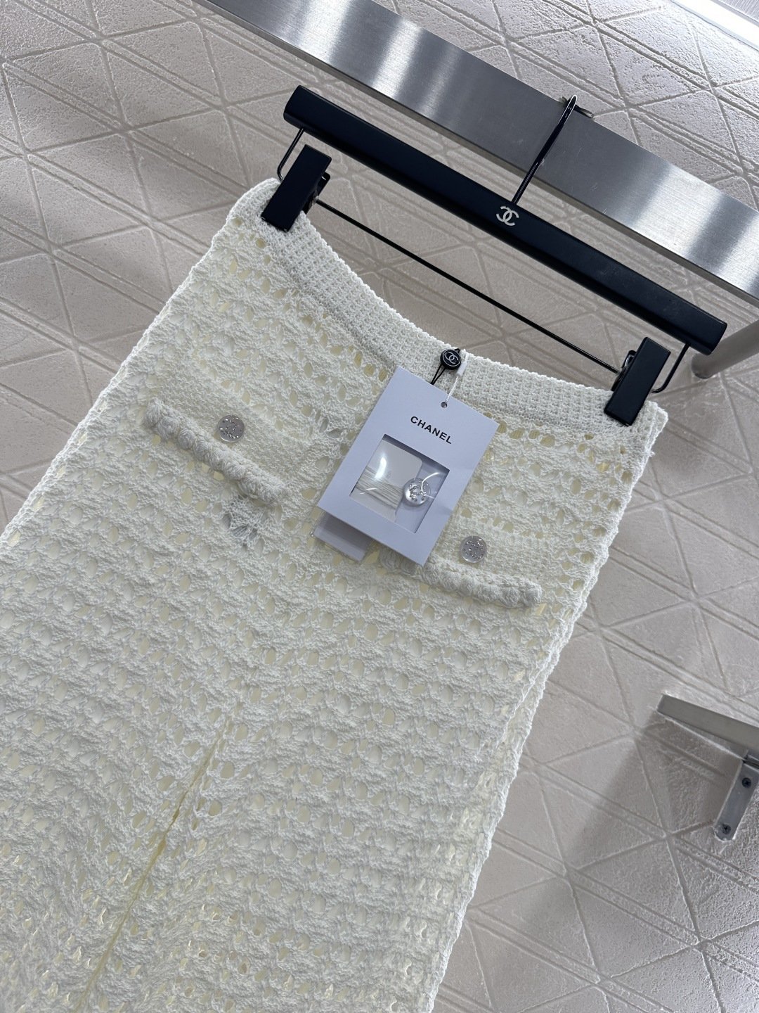 ♥Chane*♥2026新品上架 镂空针织阔腿长裤定制YB棉毛纱线织造，质感舒适，柔软弹力，高腰阔腿直筒