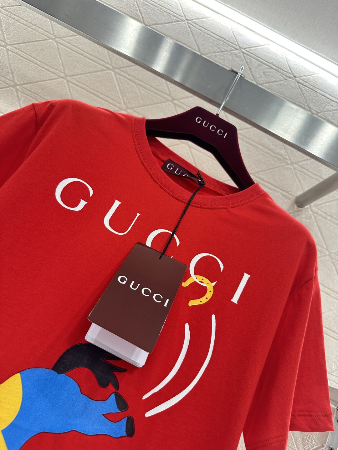 ♥Gucc*♥2026新品上架 贺岁圆领印花小马𝑇𝑒𝑒新年贺岁系列#定制YB原生全棉材质，透气舒适，质感