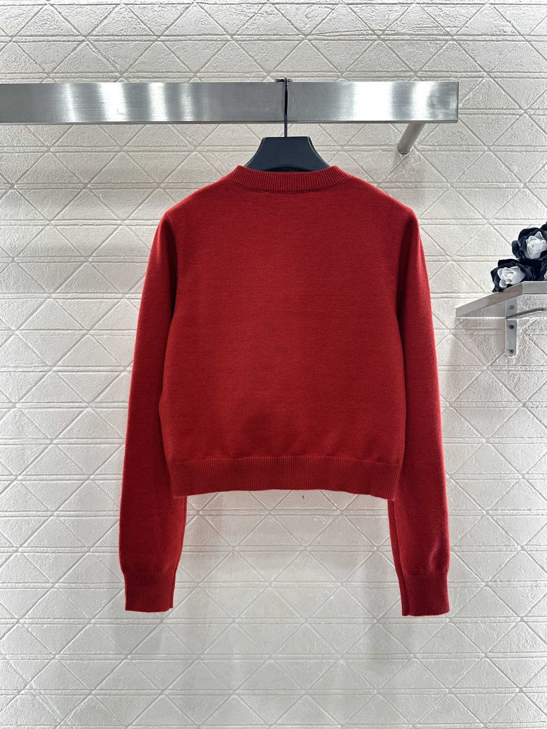 ♥Valentin*♥2026新品上架 立体樱桃🍒圆领针织开衫定制YB羊毛针织材质，质感高级，舒适柔软，