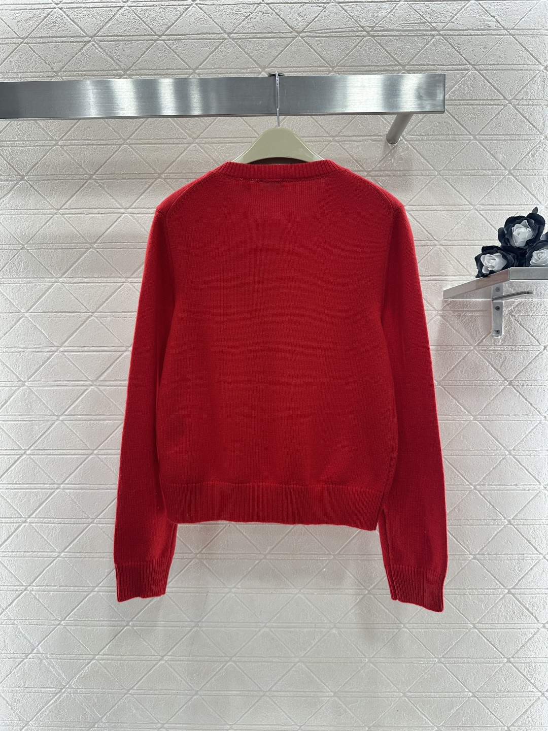 ♥BBR*♥2026新品上架 贺岁水钻圆领针织开衫新年贺岁系列#定制YB羊绒羊毛针织材质，质感高级，舒适