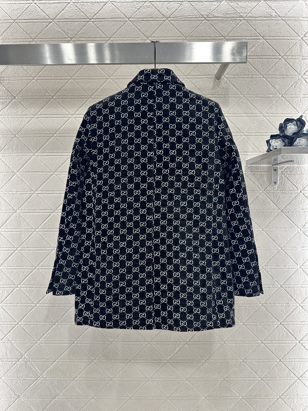 ♥Gucc*♥2026新品上架 翻领提花西装长裤套装定制YB进口提花材质，成衣质感品相绝佳，翻领正肩西装