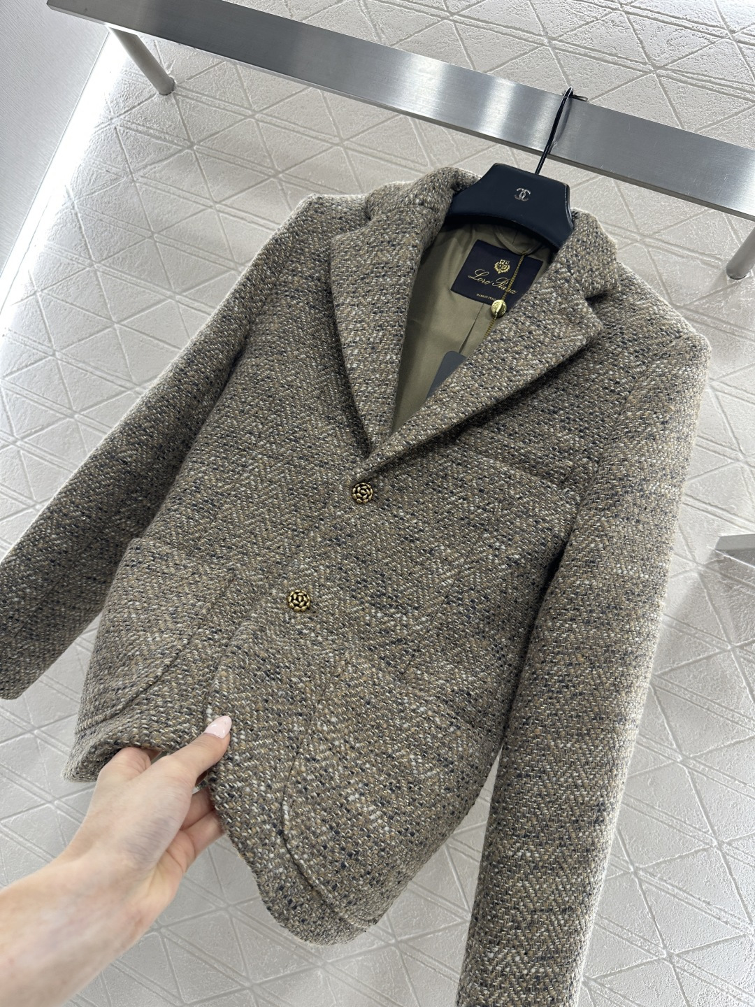 ♥LP*♥2026新品上架 翻领编织西装外套定制YB进口粗纺羊毛呢材质，质感高级，品相十足，翻领洋装西装