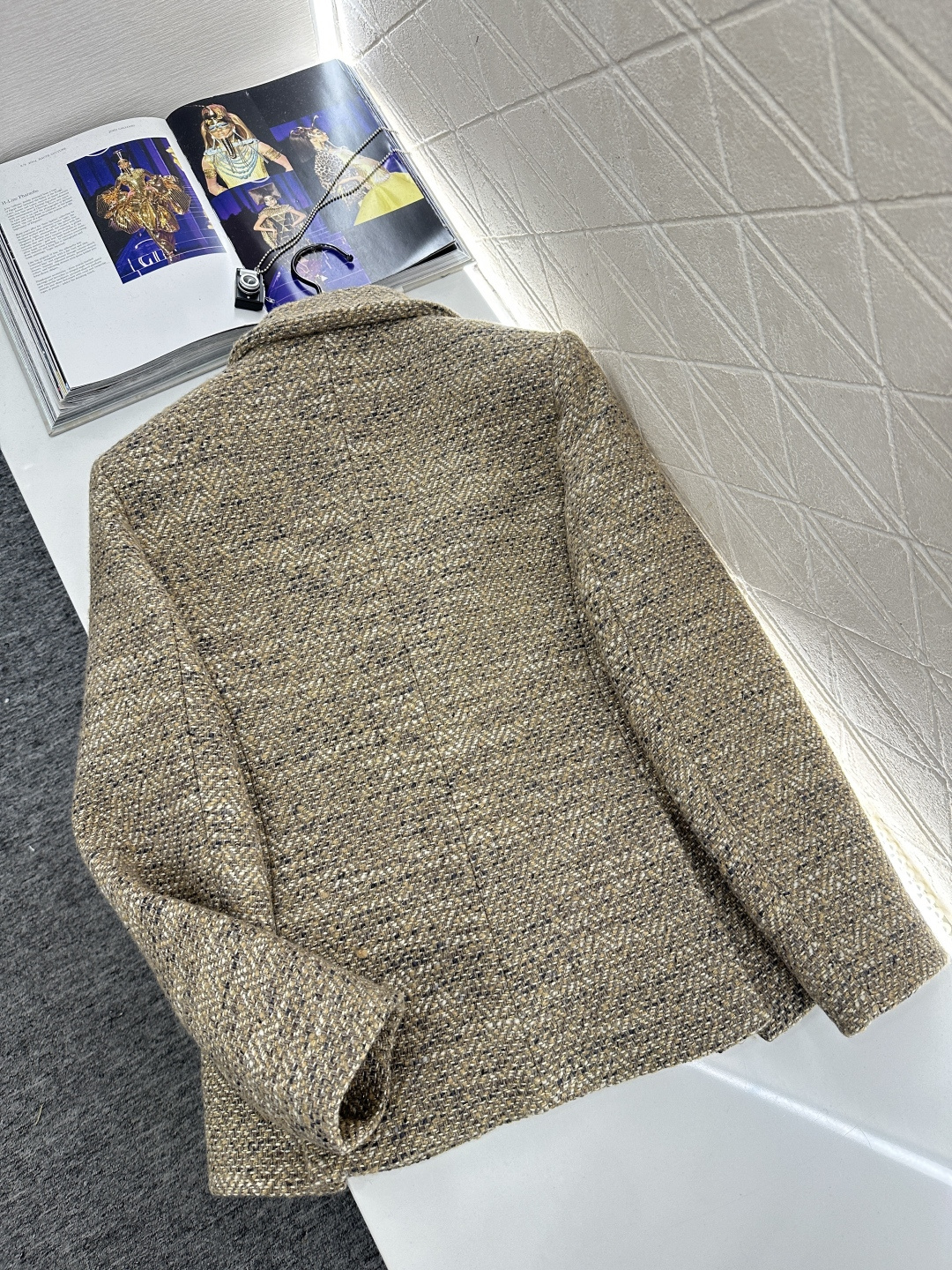 ♥LP*♥2026新品上架 翻领编织西装外套定制YB进口粗纺羊毛呢材质，质感高级，品相十足，翻领洋装西装