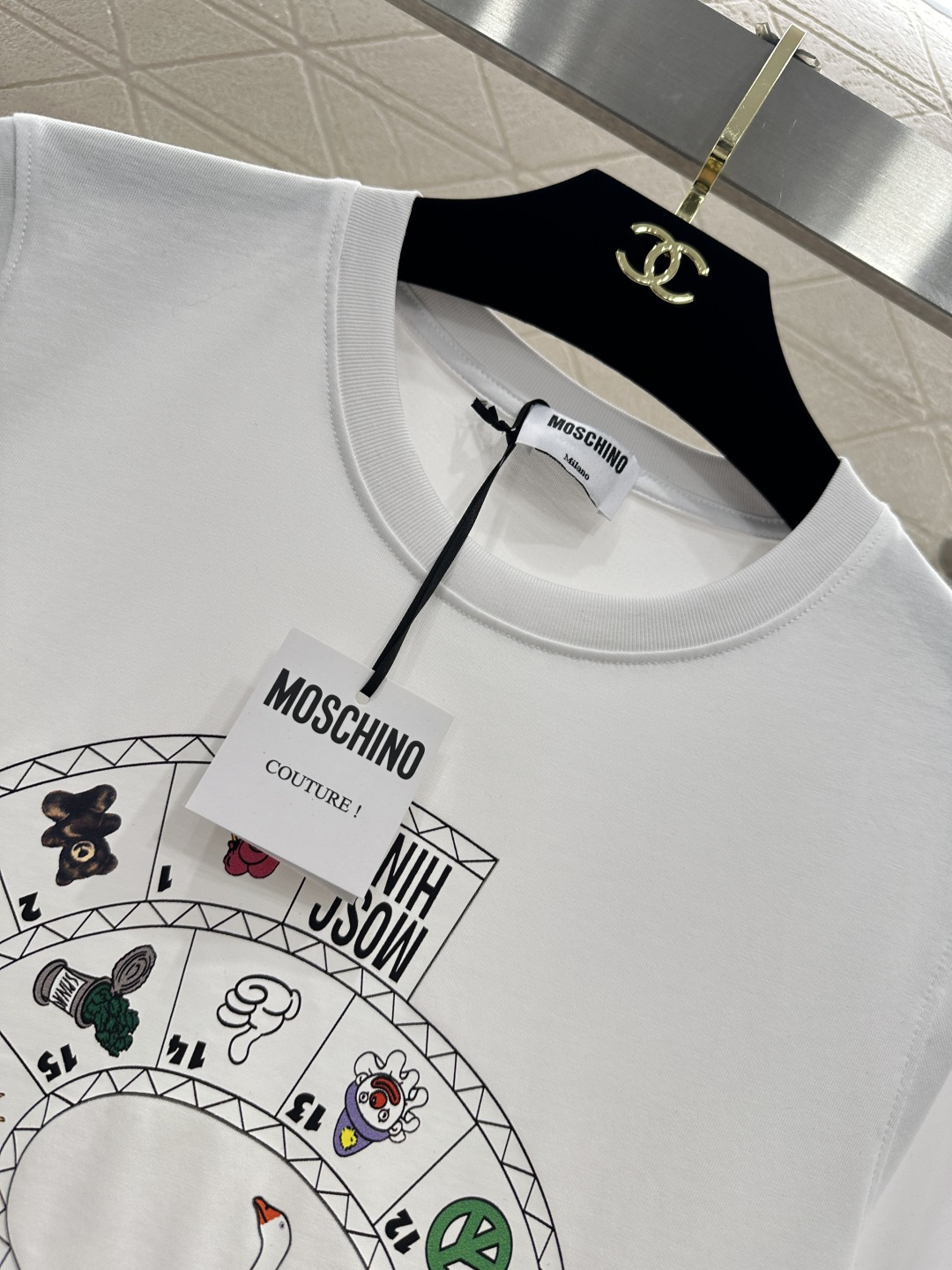 ♥Moachin*♥2026新品上架 圆领印花螺纹𝑇𝑒𝑒定制YB丝光全棉材质，透气舒适，质感十足，常规短