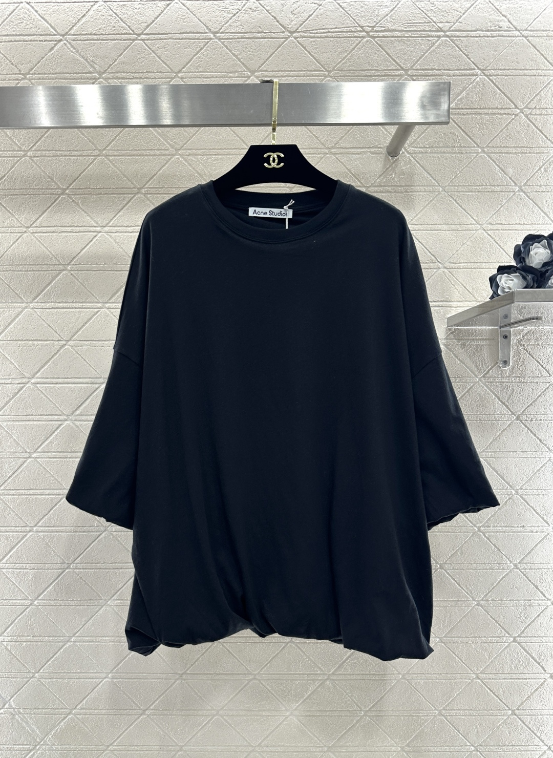 ♥Acne studio*♥2026新品上架 圆领宽松花苞𝑇𝑒𝑒定制YB原生全棉材质，透气舒适，质感十足