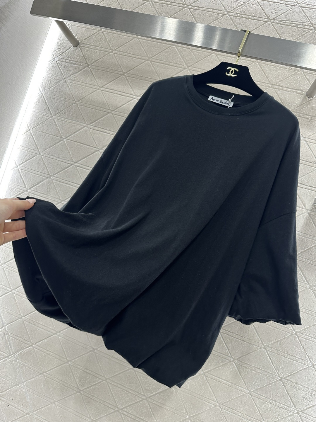 ♥Acne studio*♥2026新品上架 圆领宽松花苞𝑇𝑒𝑒定制YB原生全棉材质，透气舒适，质感十足