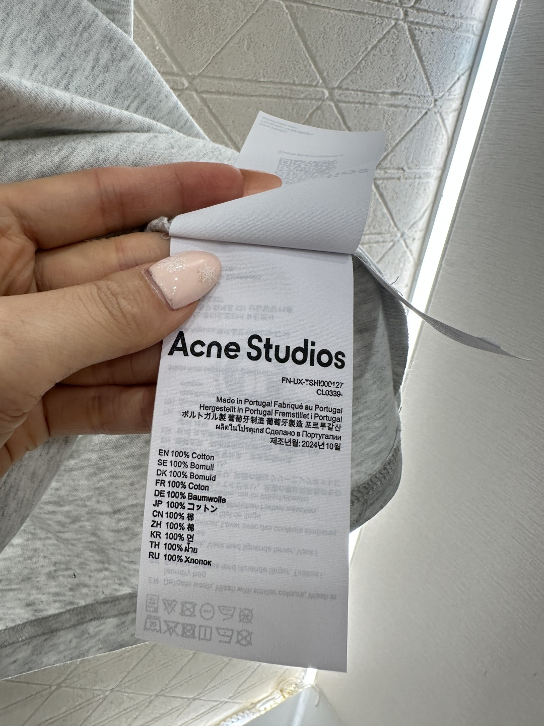 ♥Acne atudio*♥2026新品上架 圆领印花蝴蝶结徽标𝑇𝑒𝑒定制YB原生全棉材质，透气舒适，质