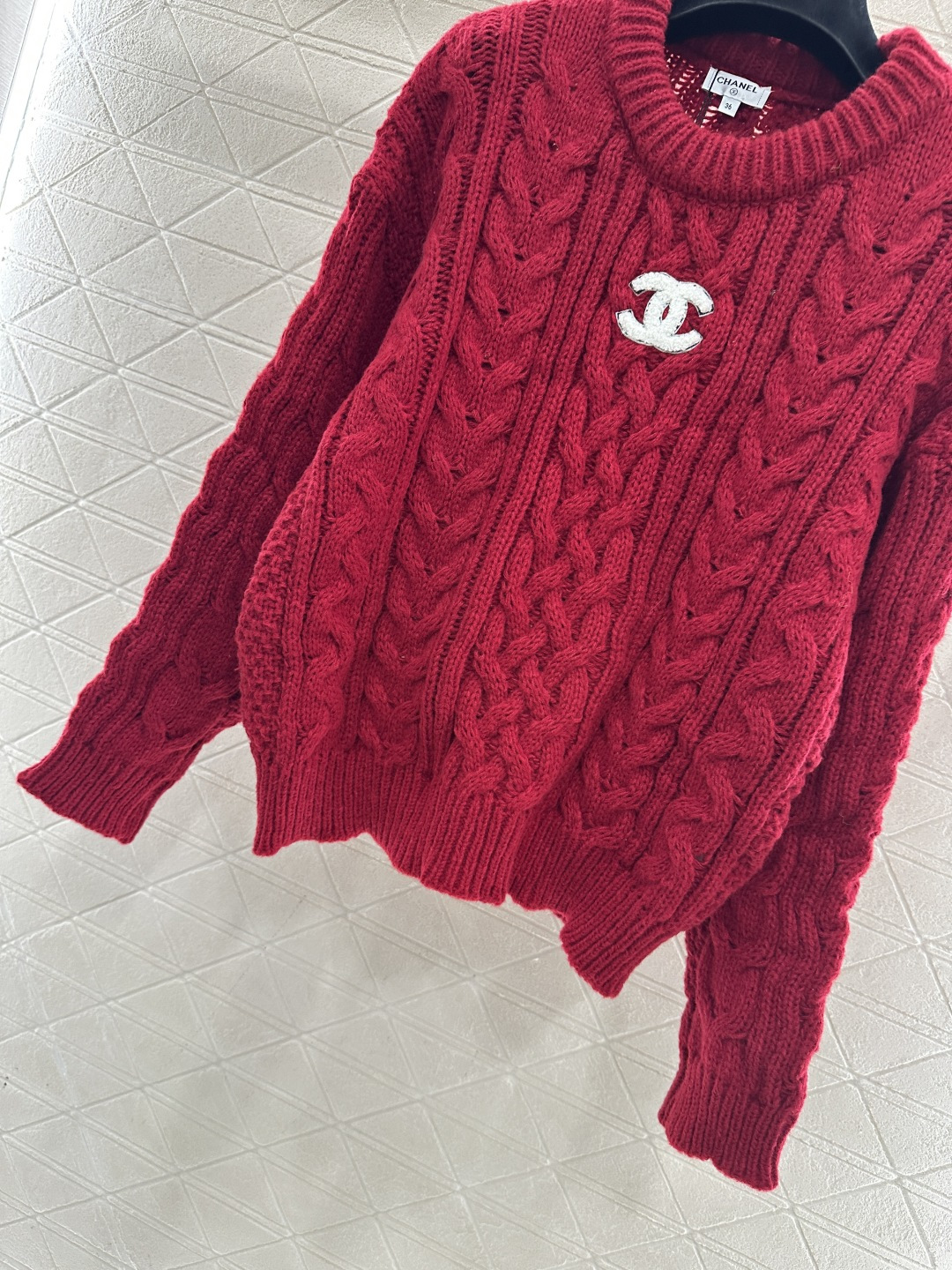 ♥Chane*♥2026新品上架 麻花针织套头毛衣定制YB羊毛纱线织造，穿搭舒适，质感十足，圆领宽松套头